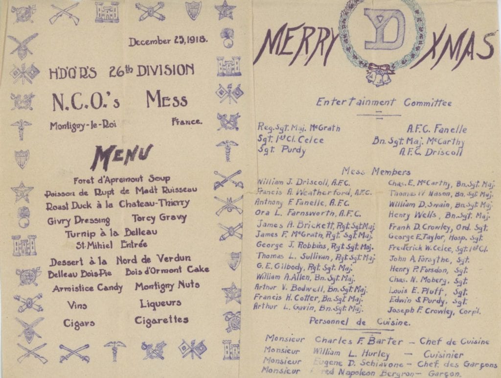 Glimpse: Christmas with the Yankee Division, 1918