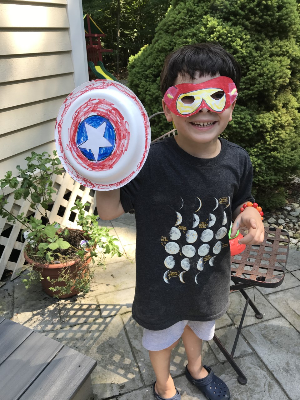 Eli really got into the superhero spirit!