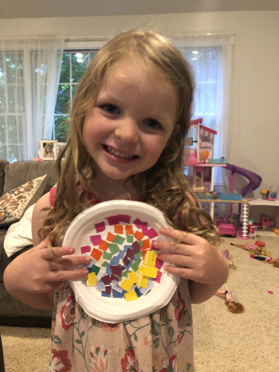 Maisy (almost 4) made her rainbow over the ocean 