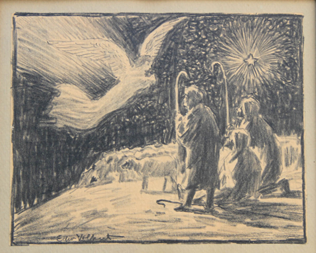 Untitled [Angel Appearing to Shepherds with Star]