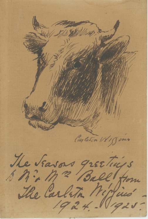 Carleton Wiggins cow card